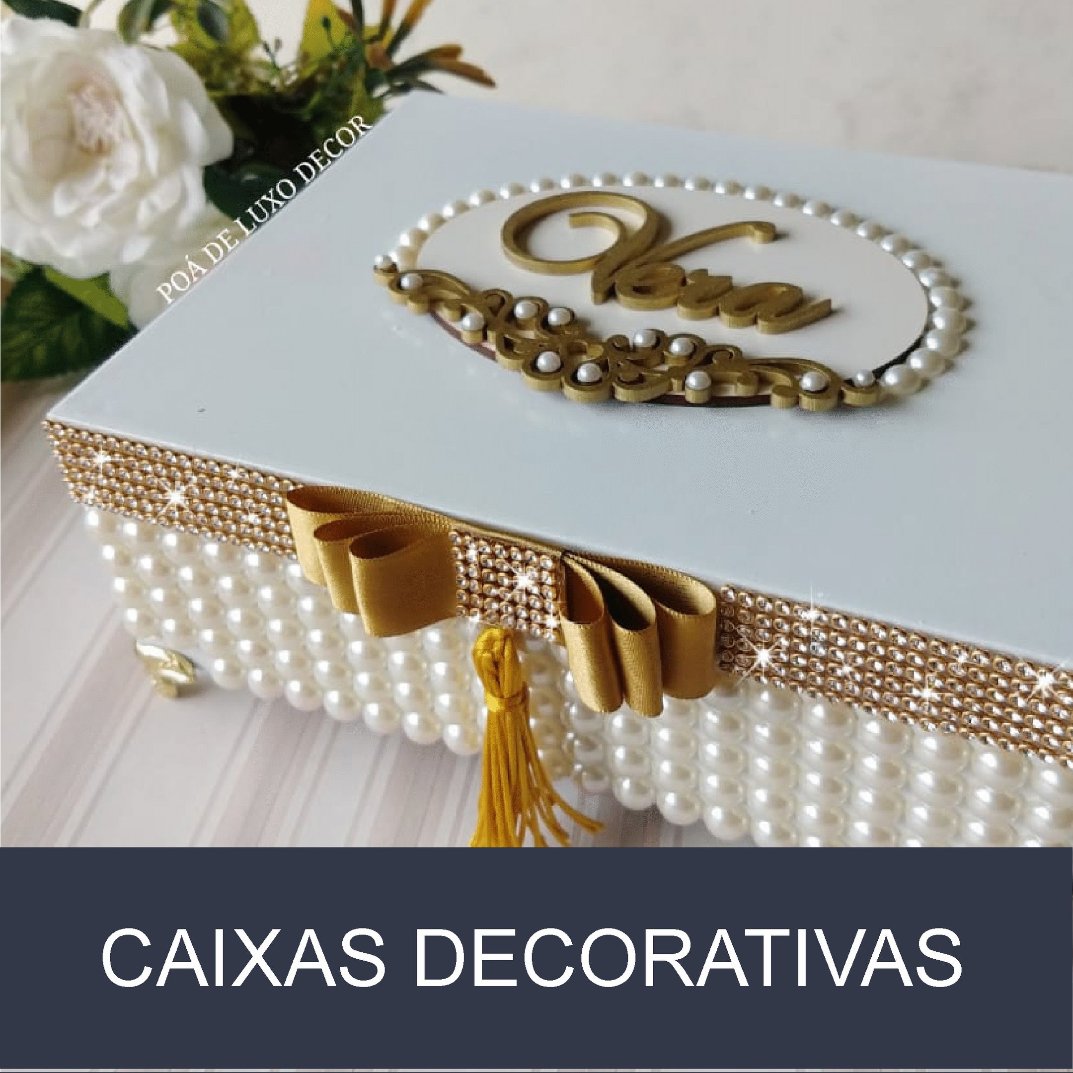 caixa decorada personalizada luxo decorativa sala grande